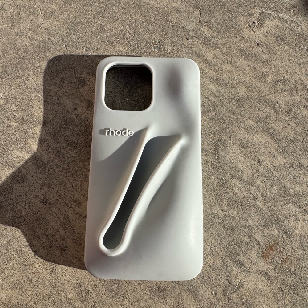 RHODE Light Gray Phone Case with Grip I phone 15 PROMAX